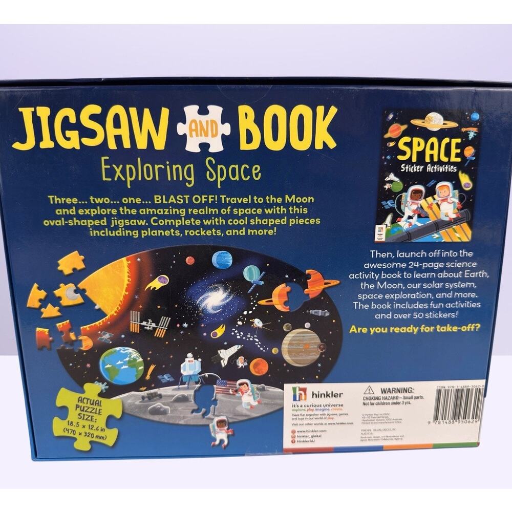 Hinkler Exploring Space 150+ Pc Jigsaw Puzzle & 24-Page Sticker Book MPN - Picture 2 of 5